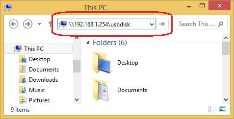 20.2. Failų dalijimasis vietiniame namų tinkle Norint naudotis File Sharing / Samba funkcija, reikia: Į USB prievadą prijungti USB diską (USB atmintinę, USB standųjį diską); kompiuteryje Windows