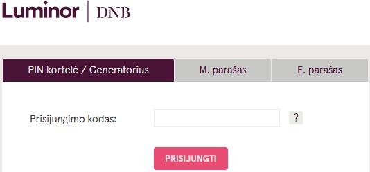 AB DNB bankas 1. Prisijunkite prie DBN banko e-bankininkystės https://ib.