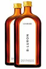 B-Luron B-Luron Kodas: 918140 Pateikimo forma 2 flakonai po 500 ml «B-Luron» padeda: Aktyvuoti sinovinio skysčio gamybą kremzlėje; Išvengti sąnarių, kremzlių, raisčių pažeidimo, nusitrynimo ir