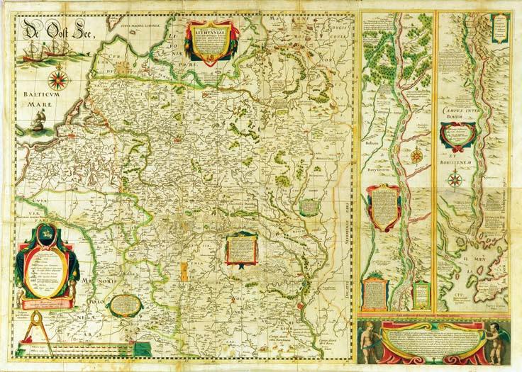 Lietuvos Didþiosios Kunigaikðtystës þemëlapis. 1613 Map of the Grand Duchy of Lithuania.