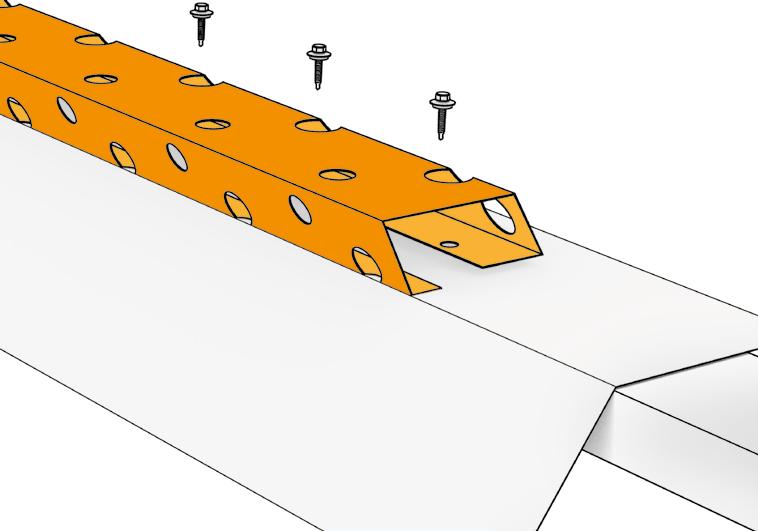 Tvirtinant ZET Roof ir ZET Look ūtina naudoti universalų vėdinimo lankstinį (2 pav.).
