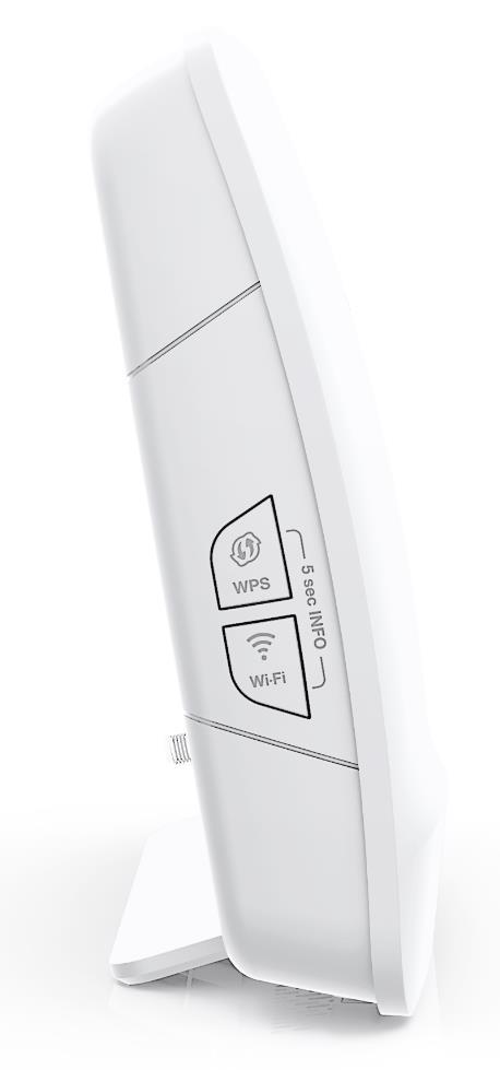 WPS mygtukas, skirtas automatiniam įrenginių sujungimui per Wi-Fi SIM kortelės lizdas Wi-Fi on/off mygtukas Maršrutizatoriaus lemputės El. maitinimas.