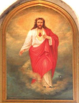 Jėzaus Širdis 175 100 cm Signatūra: raudonais dažais, kursyvu įrašyta apatiniame kairiajame kampe: B. K 1908 Švč. Jėzaus Širdies paveikslas Bronislavai Kaminskai priskiriamas pagal signatūrą, o Švč.