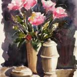 Vaso di rose Painting, 49x34 cm 2012 Ref
