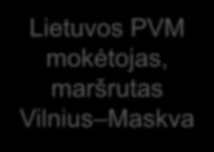 Pavyzdys Lietuvos PVM mokėtojas, maršrutas Vilnius Maskva