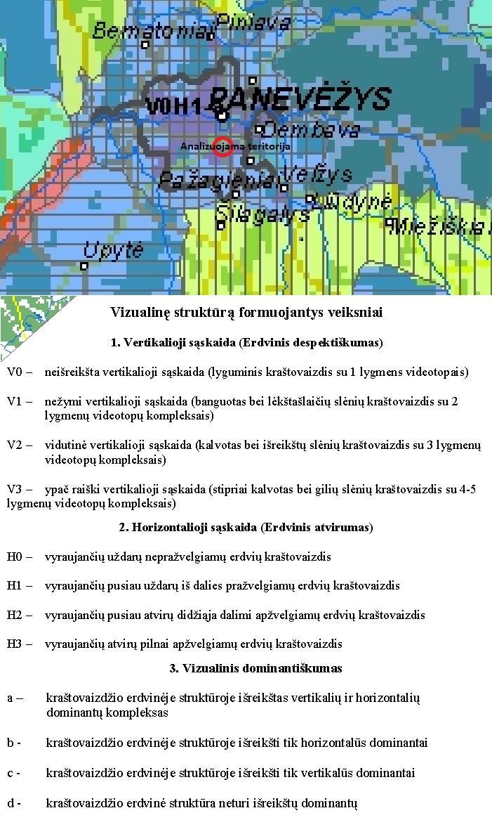 19 pav. Analizuojamo objekto vieta pagal Lietuvos Respublikos kraštovaizdžio erdvinės struktūros įvairovės ir jos tipų identifikavimo studiją (http://www.am.lt/vi/article.php3?