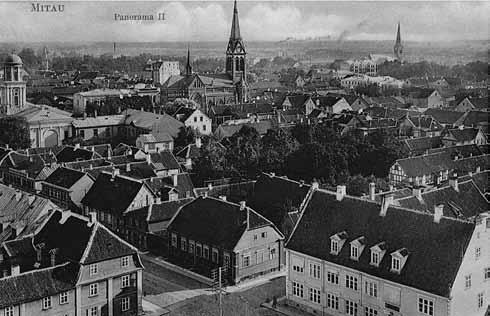 lenkiškumo atmosferos. 1894 m. vasarą Jablonskio namuose įvyko varpininkų suvažiavimas. Lietuviška dvasia į Mintauja XX a. pr. Atvirukas, G.