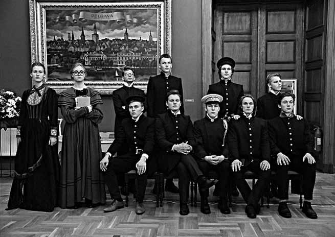 Parodos Nepriklausomų valstybių Lietuvos ir Latvijos kūrėjai Mintaujos gimnazijoje atidarymas G. Eliaso Jelgavos istorijos ir meno muziejuje 2016 m. lapkričio 16 d. Fot.