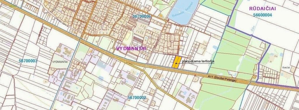 3. Esamos būklės įvertinimas Planuojama teritorija yra Vydmantų kaime, Vydmantų seniūnijoje, Kretingos rajono savivaldybėje, teritorijoje tarp magistralinio kelio Nr.