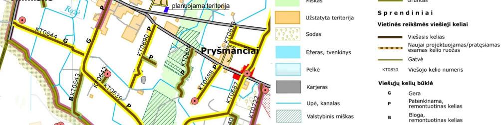 Vietinės reikšmės viešųjų kelių tinklo išsidėstymo žemėtvarkos schemoje šios gatvės priskiriamos vietinės reikšmės viešųjų kelių (gatvių) tinklui. 9 pav.