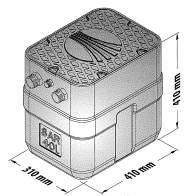 Nuotėkų mini siurblinės Modelis Galia Našumas l/min Slėgis m Išmatavimai mm Prijungiami prietaisai Grundfos SOLOLIFT2 D2 0,28 0 105 5,5-1 376x147x165