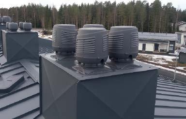 raėjimo elementai visuomet yra parenkami pagal stogo dangos tipą ir yra tinkami visiems stogo ventiliatoriams ir tipo ventiliacijos kaminėliams.