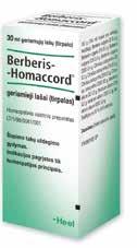 Homeopatiniai vaistiniai preparatai Biologische Heilmittel Heel GmbH Homeopatija šeimai. 7 knyga Berberis-Homaccord geriamieji lašai (tirpalas) Sudėtis.