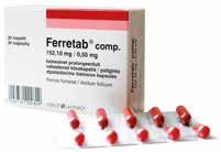 22 PASIŪLYMAI širdžiai ir kraujotakai FERRETAB COMP. FERRETAB COMP. 152,1 mg/0,5 mg, 30 pailginto atpalaidavimo kietųjų kapsulių 3 49 FERRETAB COMP.