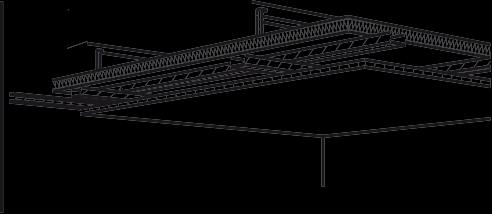 .3.3 Atsparios ugniai lubų plokštės po lubų (stogo) konstrukcija Priešgaisrinė lubų konstrukcija, aprašyta ankstesniame skyriuje, taip pat gali būti naudojama po lubų (stogo) konstrukcijomis, jeigu