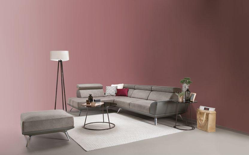 KOLEKCIJA ELEGANT 2018 METŲ KOLEKCIJA Nuosaikių ir lakoniškų formų minkštasis kampas ar sofa įsilies į minimalistinio stiliaus interjerą, papildant jį patogumu ir išskirtinumu.
