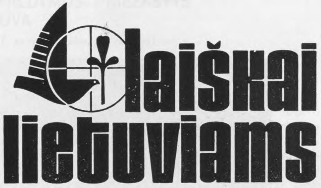 religinės ir tautinės kultūros žurnalas 1986 / BIRŽELIS - JUNE / VOLUME XXXVII, NO.
