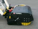 Terex šakinis padėklų griebtuvas Saugus darbinis svoris 2 500 kg, kai sunkio centras yra 500 mm