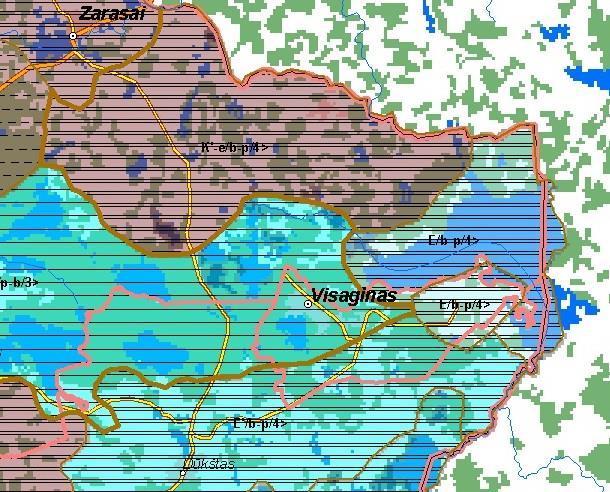 Pagal Lietuvos kraštovaizdžio fiziomorfotopų žemėlapį, matyti, kad vertinama teritorija priskiriama ežerynų kraštovaizdžiui (E ). Kraštovaizdžio porajonio indeksas yra E /p-b/3>.