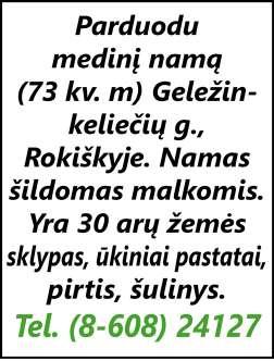 Domina keitimas į namą Juodupėje su mano priemoka. Siūlyti įvairius variantus. Tel. 8 641 59 884.