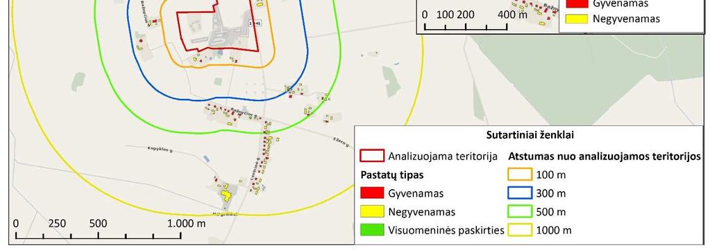 Dobilijos kaimas, nuo analizuojamo objekto, nutolęs ~0,8 km atstumu (remiantis 2011 m.