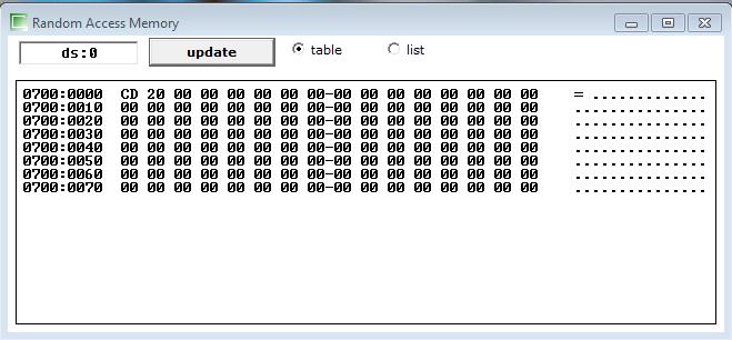 92 Programų pavyzdžiai 96 source atidaro programos kodo langą reset perkrauna emuliatorių (perkrauna programą, uždaro failus, išvalo ekraną) aux atidaro pagalbinius įrankius reset perkrauna