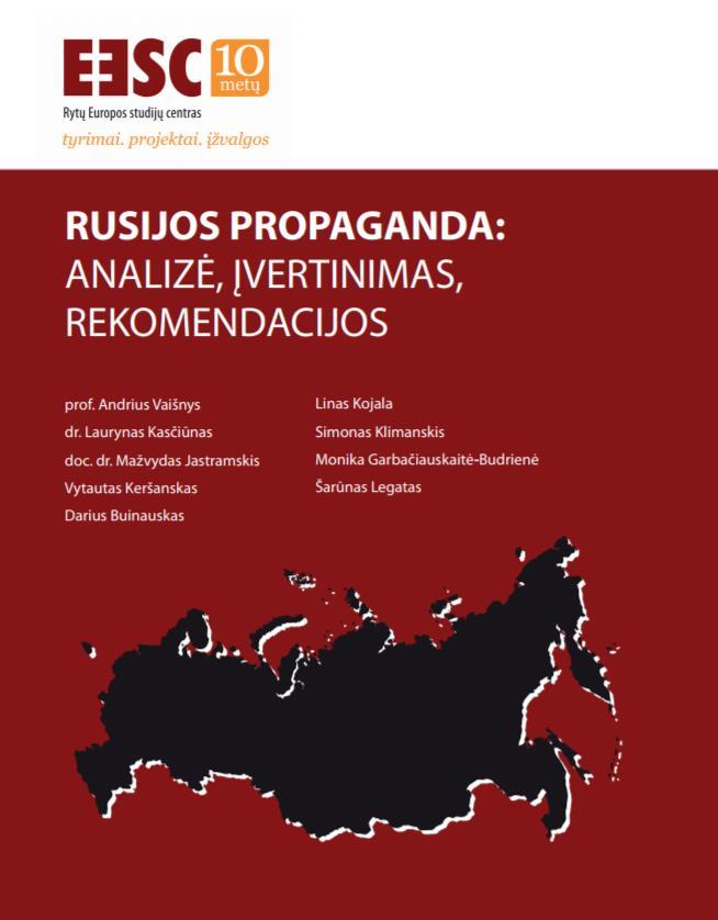 RESC tyrimas 2016 m. RESC parengė monografiją Rusijos propaganda: analizė, įvertinimas, rekomendacijos, ją galima pasiekti čia: http://www.eesc.