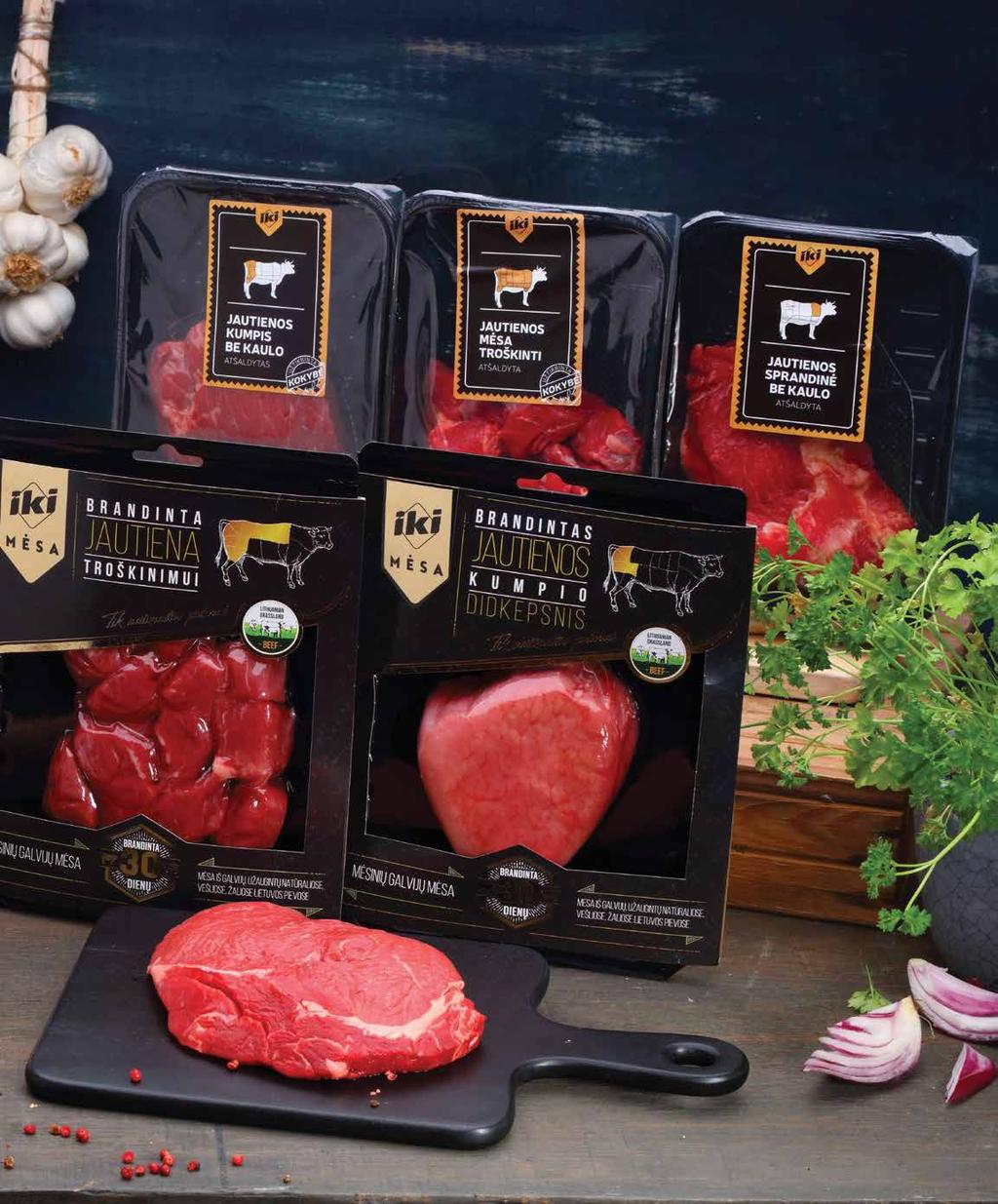 2 2 2. -15 % IKI MĖSA fasuotai jautienai Lietuvos ūkiuose išaugintų galvijų mėsai pirkėjai teikia pirmenybę. Šį lietuvišką produktą jie jau žino ir vertina.