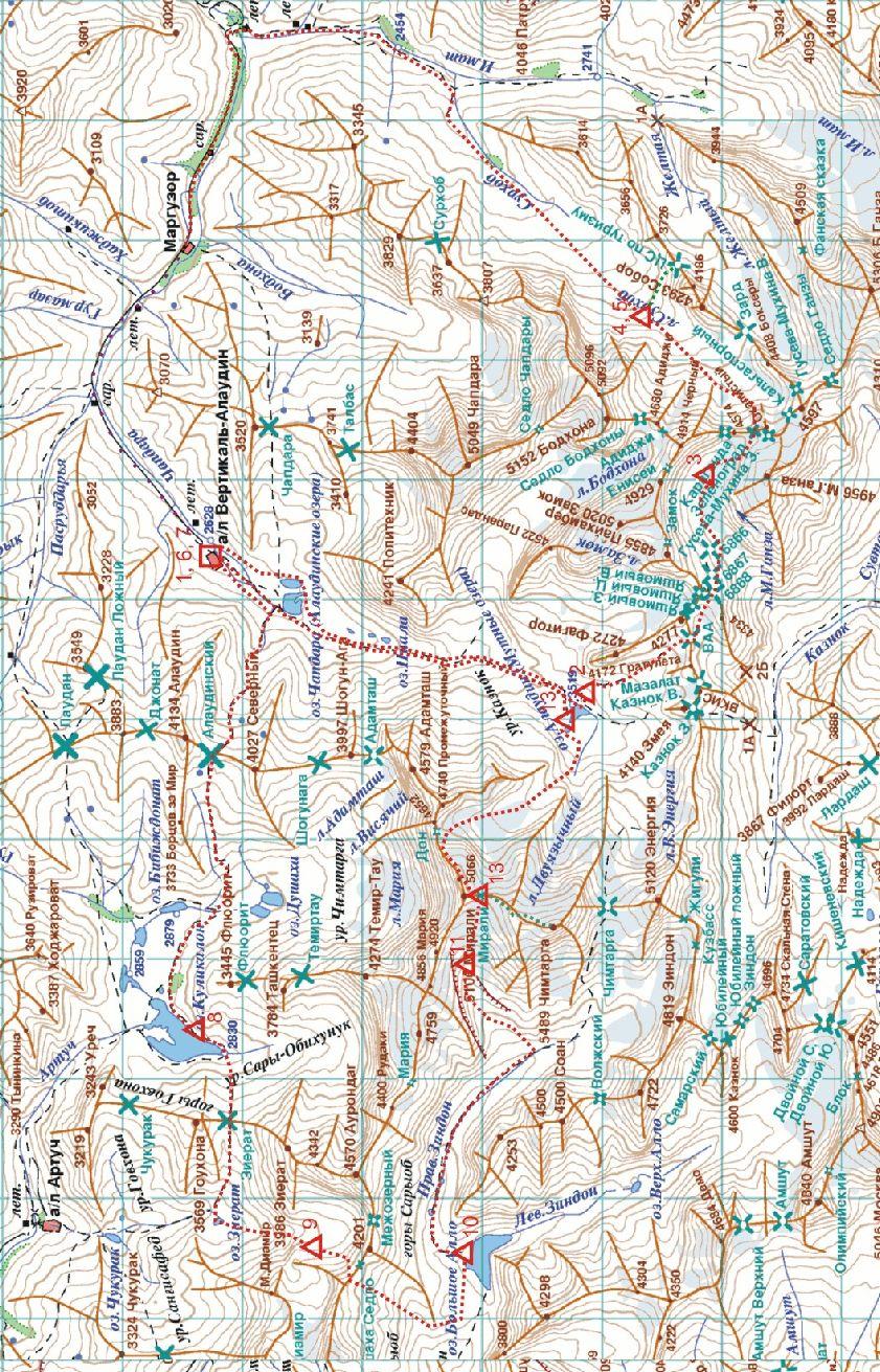 3.4 Maršruto schema Rajono žemėlapis su pažymėtu maršrutu