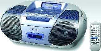 Virtualaus garso sistema sukuria erdvin skambòjimà + Nuotolinio valdymo pultas + Sidabrinò arba juoda spalva + RX-D26 CD RADIJO KASEâIˆ GROTUVAS + FM