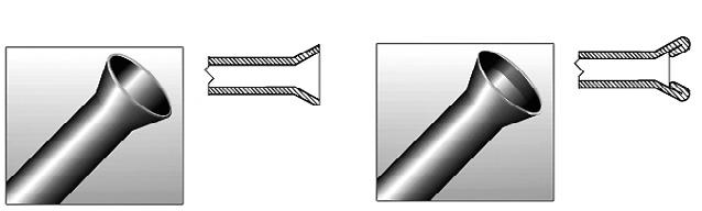 21 pav. Vamzdžio lenkimas rankiniu įrankiu 4.4. Vamzdelių valcavimas 4.4.1. Išcentrinis vamzdelių valcavimas Valcuoti vamzdeliai naudojami didelio slėgio skysčių linijose.