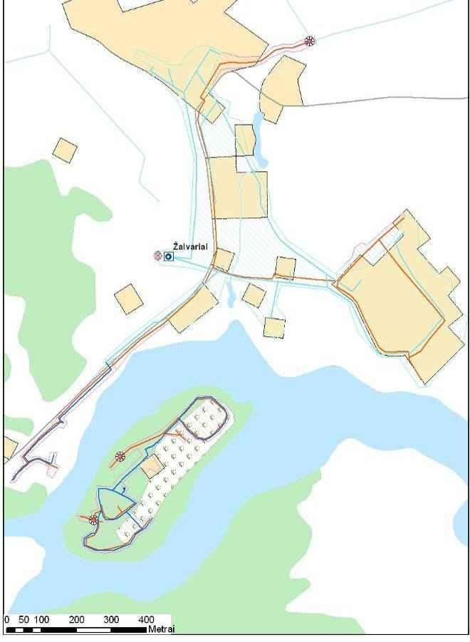 60 3348 Žalvariai Žalvarių gyvenvietėje yra įrengta tik vandentiekio sistema Gyvenvietė yra įsikūrusi šalia ežero, be to netoliese yra įsteigtas Žalvarių geologinis draustinis Šiuo metu gyvenvietėje