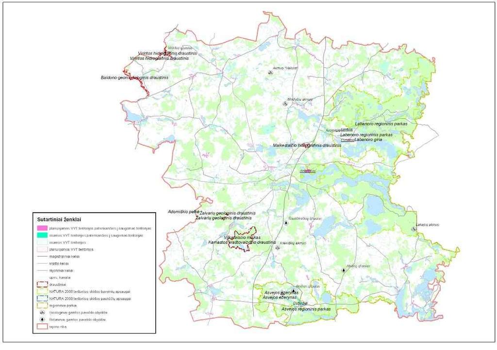 65 361 pav Molėtų rajono saugomos teritorijos, gamtos paveldo objektai ir Molėtų rajone taikomi saugomų teritorijų reglamentavimo dokumentai: teritorijų įstatymas (Žin, 1993, Nr 63-1188; Žin, 1995,