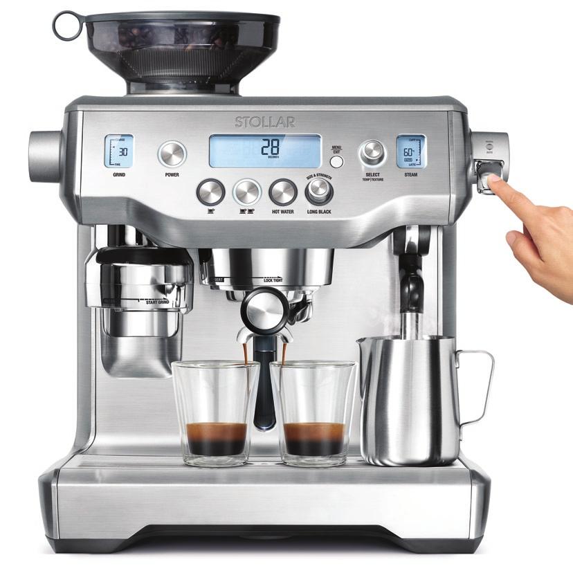 the Oracle BES980 Espreso kavos aparatas Nuo 2015 m. birželio mėn. Pirmasis pasaulyje automatinis rankinis espreso kavos aparatas. Tikra kavos kokybė be baristo.