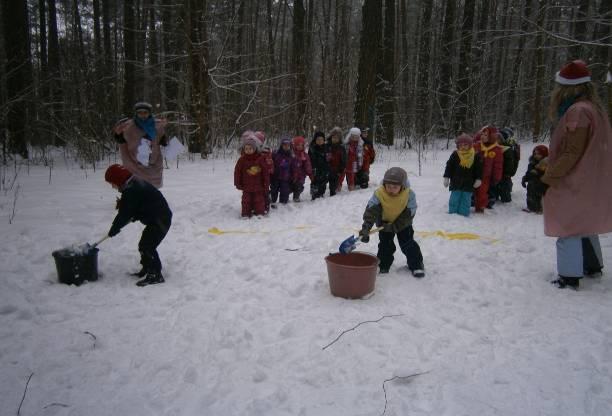 3 renginys seminaras Žiemos išdaigos su sportiniu inventoriumi miške ir sniego skulptūrų