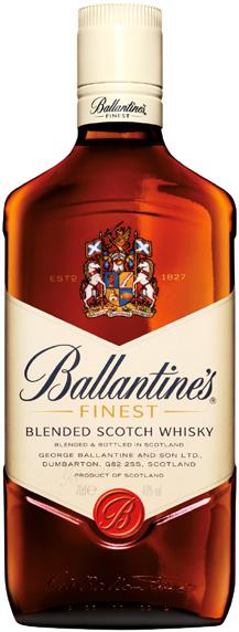 Išskirtinis viskio Ballantine s bruožas darnus, švelnus ir saldus skonis, kurį lemia jame vyraujantis salyklinis Glenburgie ir Miltonduff viskis.