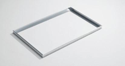 vonelė Polipropileninė vonelė, statybinis aukštis 7,5 cm, pilkos spalvos, su