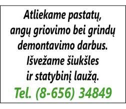 PERKA Pirksiu statinę vandeniui, gyvuliams girdyti. Mažiausia talpa 2,5 kub.m. Tel. 8 610 61 321. STATYBINĖ ĮRANGA Tvarkingus, dažytus langų rėmus su stiklais.