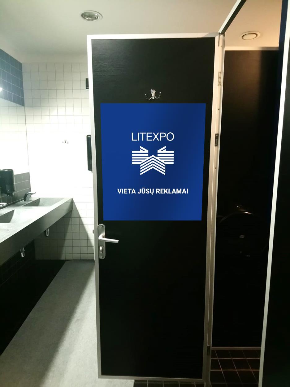 Ilgalaikė reklama WC Vidinių durų reklama